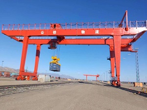 Double girder gantry crane for container handling